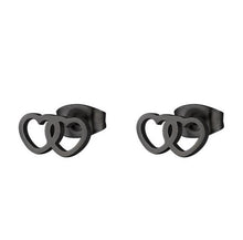 Load image into Gallery viewer, Rose Gold T Bar Stud Earrings