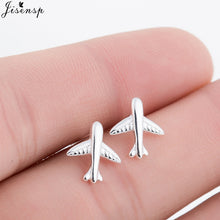 Load image into Gallery viewer, Airplane Plane Stud Earrings