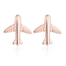 Load image into Gallery viewer, Airplane Plane Stud Earrings